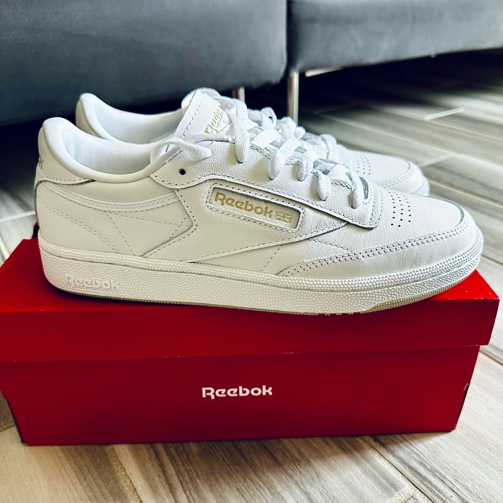 Women's Reebok Club C 85 Casual Tennis Shoes - White White Beige 100230001